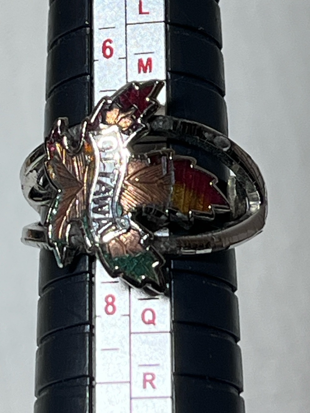Ottawa spoon ring Leaf Enamel Ring — Canada BMCo
Size 7